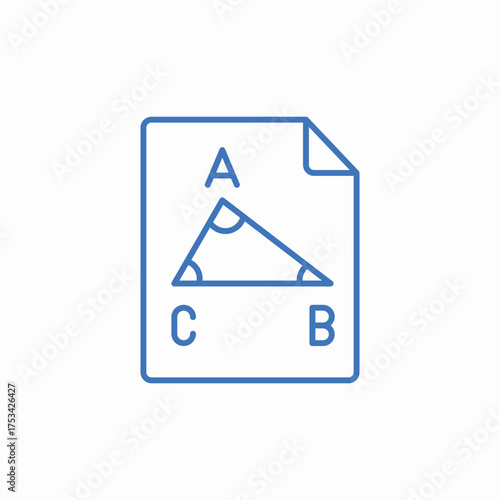 math classroom icon sign vector
