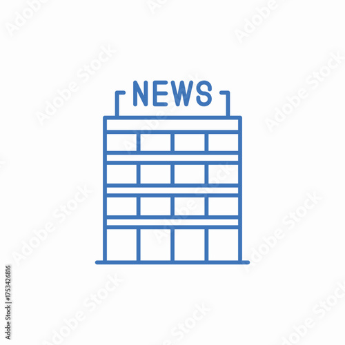 news building icon sign vector
