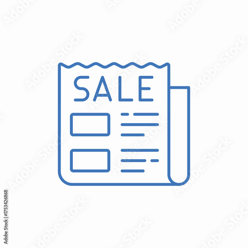 newspaper flyer icon sign vector