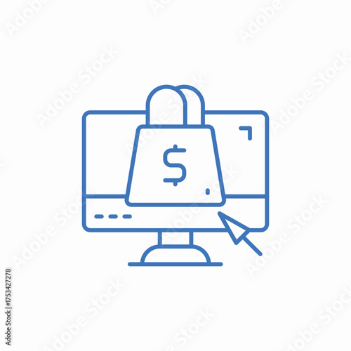 online shopping icon sign vector