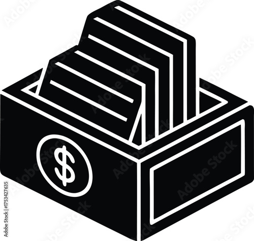 Salary Archive vector icon