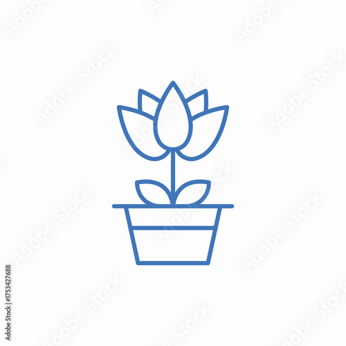 plant pot icon sign vector
