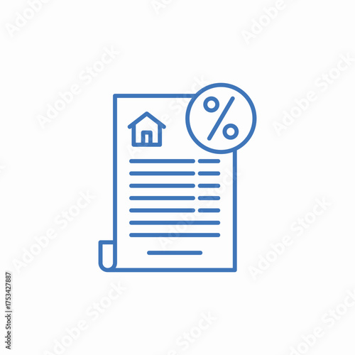 property contract icon sign vector