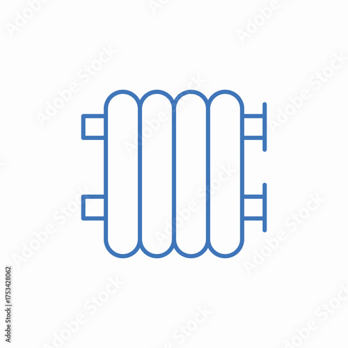 radiator heating icon sign vector