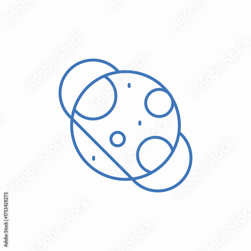 ringed planet icon sign vector