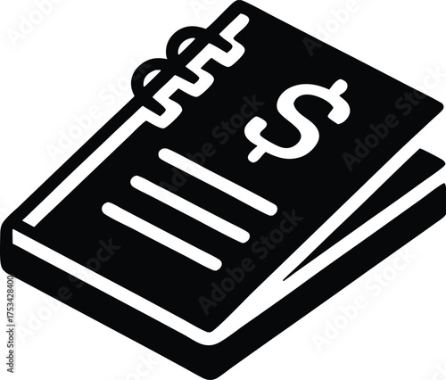 Salary Notebook vector icon