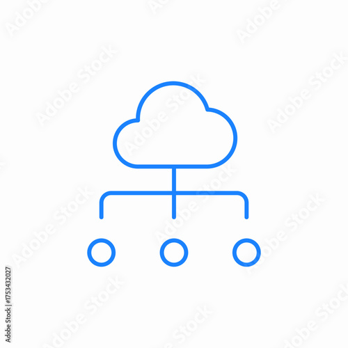 cloud computing icon sign vector