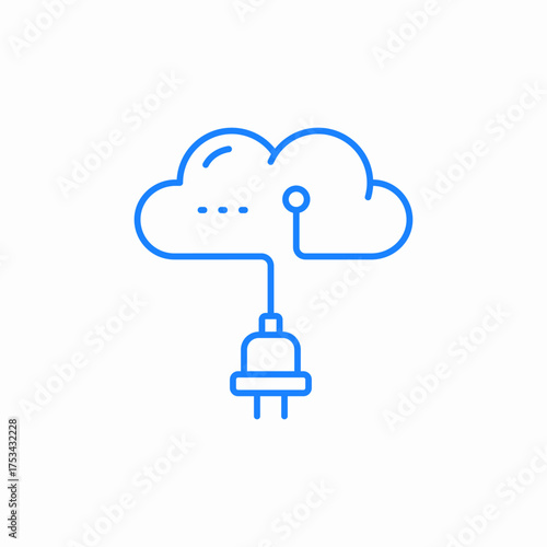 cloud connection icon sign vector