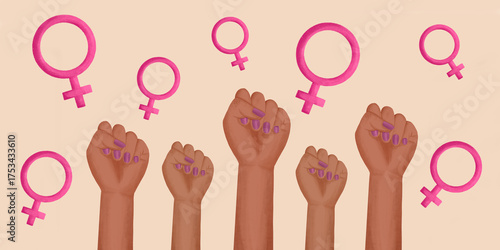 Women empowerment and diversity celebration illustration