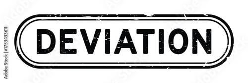 Distressed stamp with the word deviation