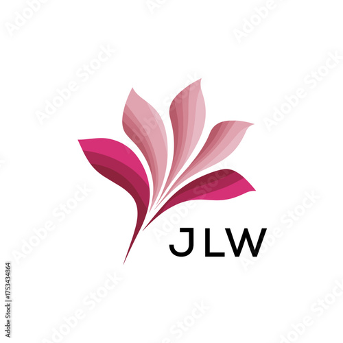 Modern Pink Leaf Logo Vector, JLW Later Logo, Gradient Petal Logo Concept, Creative Minimal Nature Logo, 

JLW floral, abstract, JLW logo, leaf, petal, JLW pink, gradient, JLW design, icon, vector, JL
