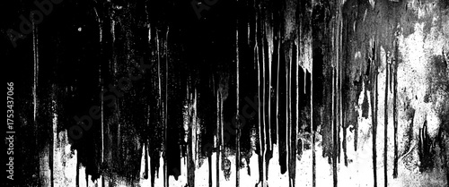 Vector scary old black and white grunge wall, horror wall