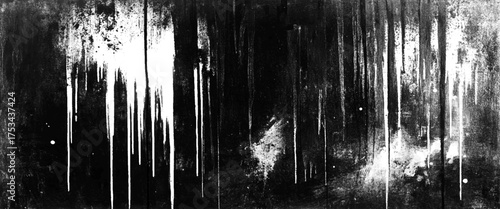 Vector scary old black and white grunge wall, horror wall