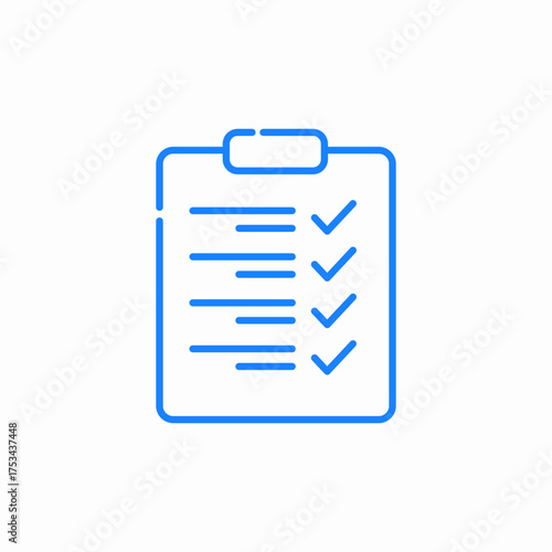 checklist clipboard icon sign vector