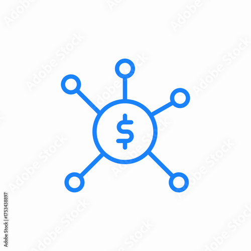 financial hub icon sign vector