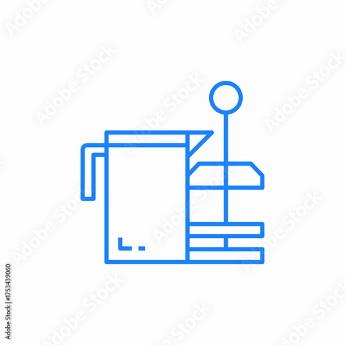 french press icon sign vector