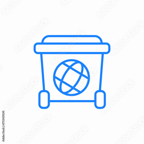 global waste icon sign vector