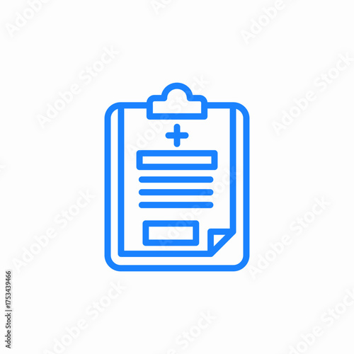 medical report icon sign vector