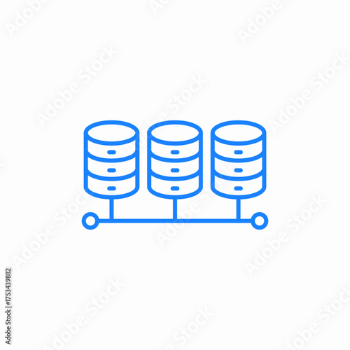 multiple databases icon sign vector
