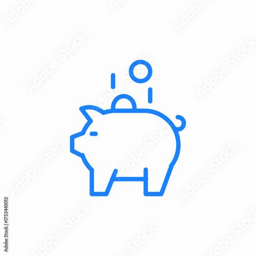 piggy bank icon sign vector