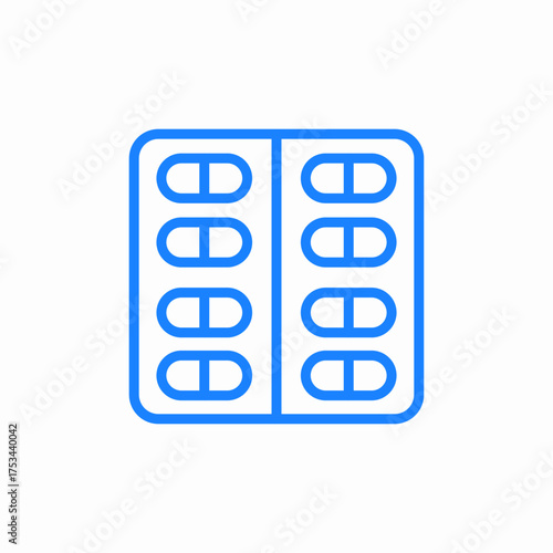 pills blister icon sign vector