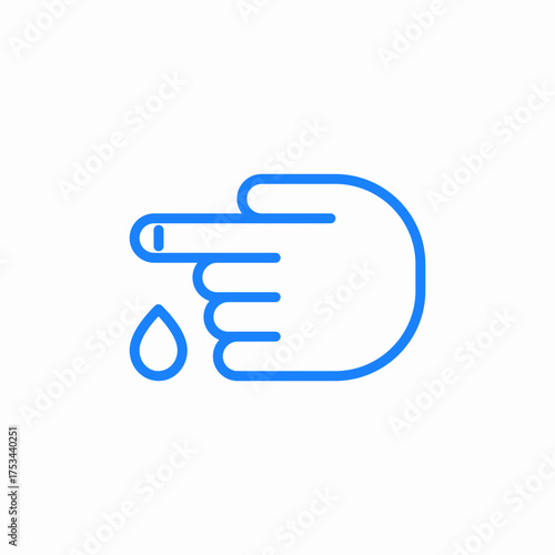 pricked finger icon sign vector