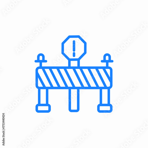 road barrier icon sign vector