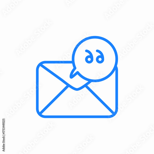 suspicious mail icon sign vector