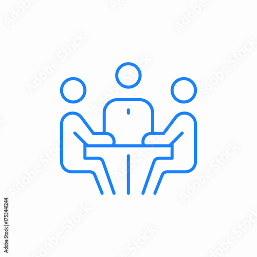 team meeting  icon sign vector