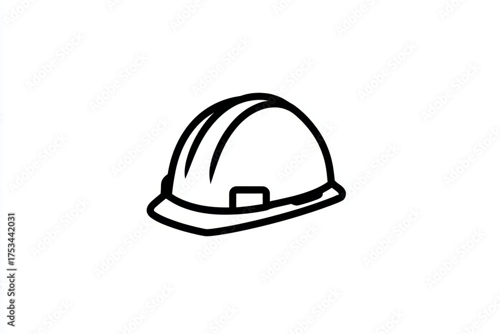 Fototapeta premium Hard hat symbol for protection and safety.