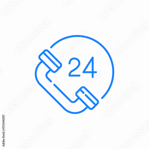hotline 24 hours icon sign vector