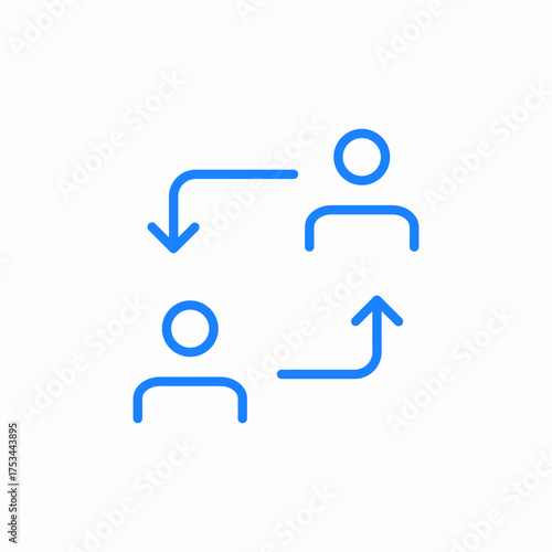 human exchange icon sign vector