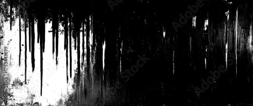 Vector scary old black and white grunge wall, horror wall