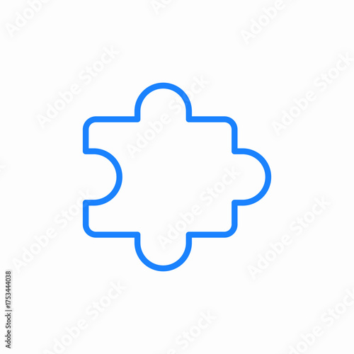 jigsaw puzzle icon sign vector