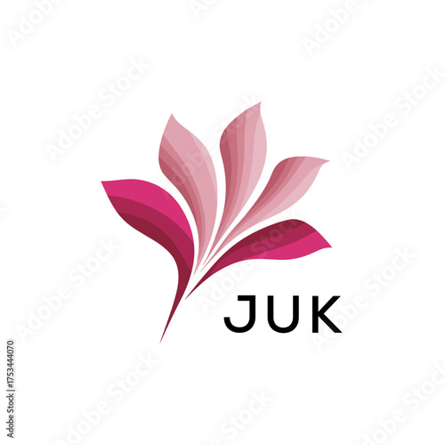 Stylish Botanical Branding Icon, JUK Later Logo, Creative Minimal Nature Logo, Gradient Petal Logo Concept,

JUK floral, abstract, JUK  logo, leaf, petal, JUK  pink, gradient, JUK  design, icon, JUK v