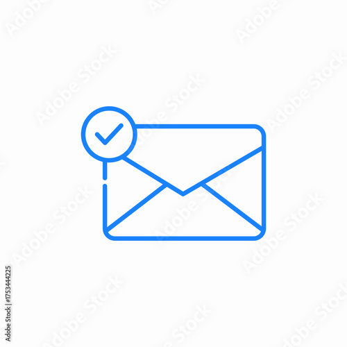mail delivered icon sign vector