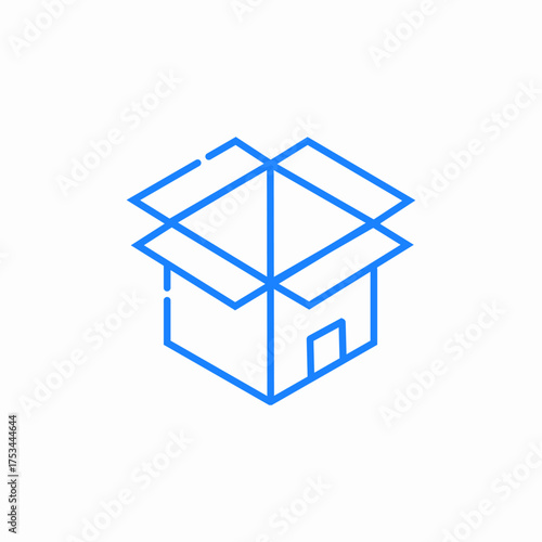 open box icon sign vector