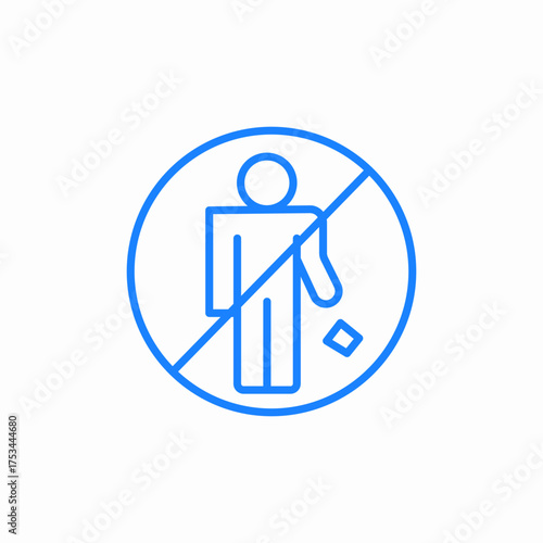 no littering icon sign vector