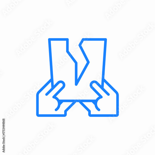 paper tear icon sign vector