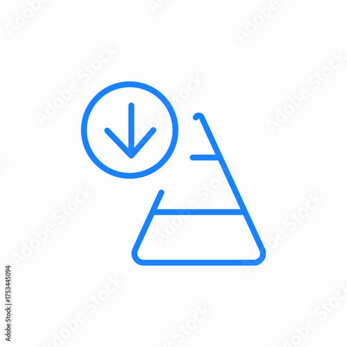 priority down icon sign vector