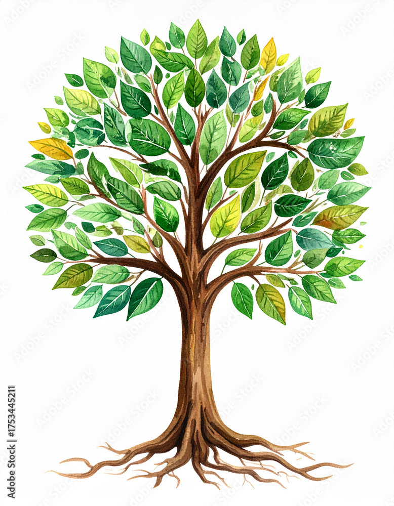 Fototapeta premium Tree of Life – Watercolor Illustration