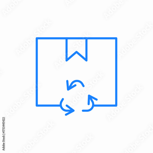 recycled package icon sign vector