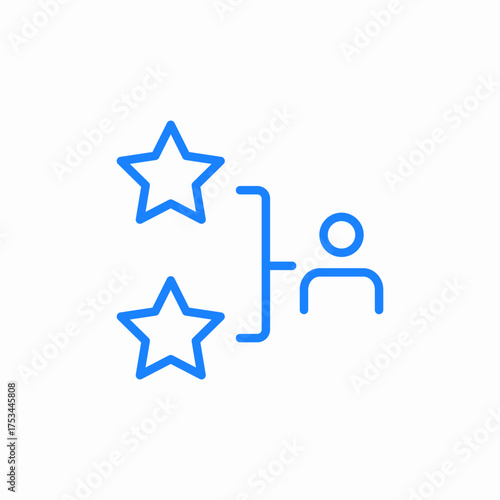 skill evaluation icon sign vector