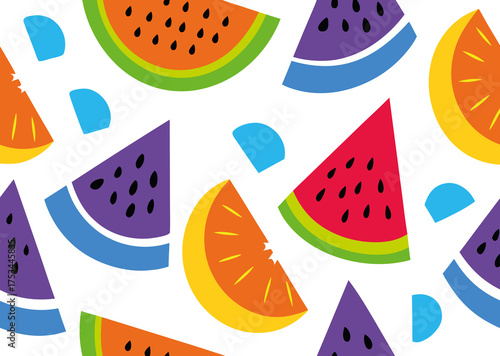 Bright fruit shapes for cheerful summer designs
