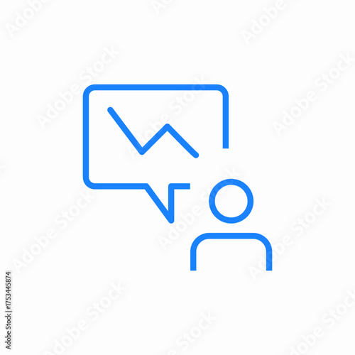 statistical presentation icon sign vector