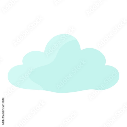 Vector illustration of fluffy cloud