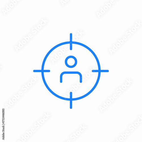 target human icon sign vector