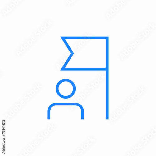 team leader icon sign vector