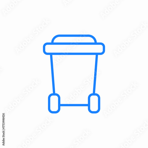 trash bin icon sign vector