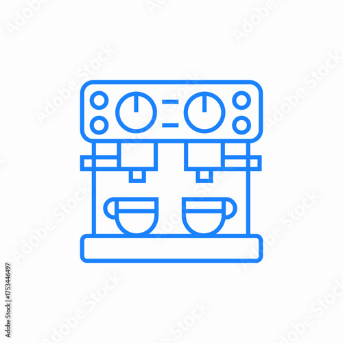 two cups coffee icon sign vector